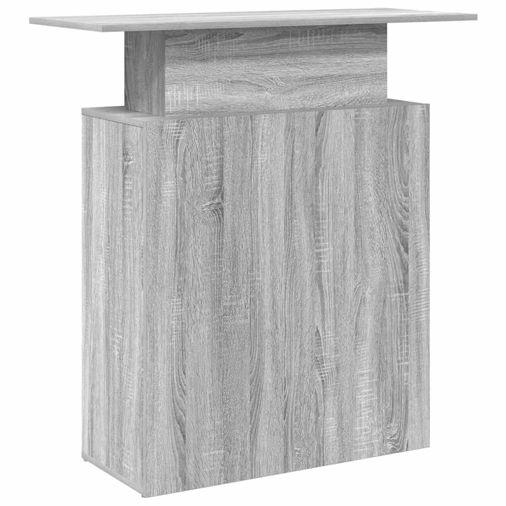 vidaXL Receptiebalie 100x40x104 cm bewerkt hout grijs sonoma eiken