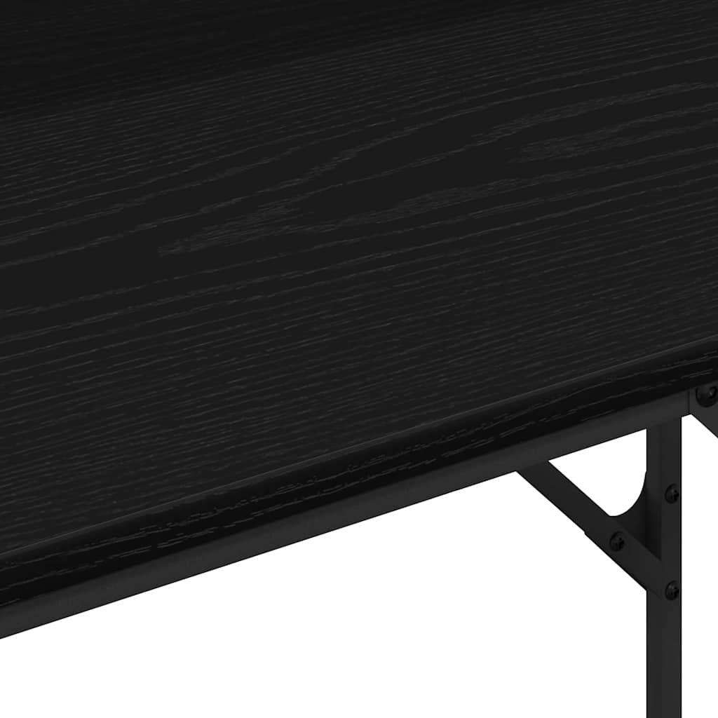 vidaXL Bureau met opslag Zwart eiken 100 x 50 x 86.5 cm Bewerkt hout
