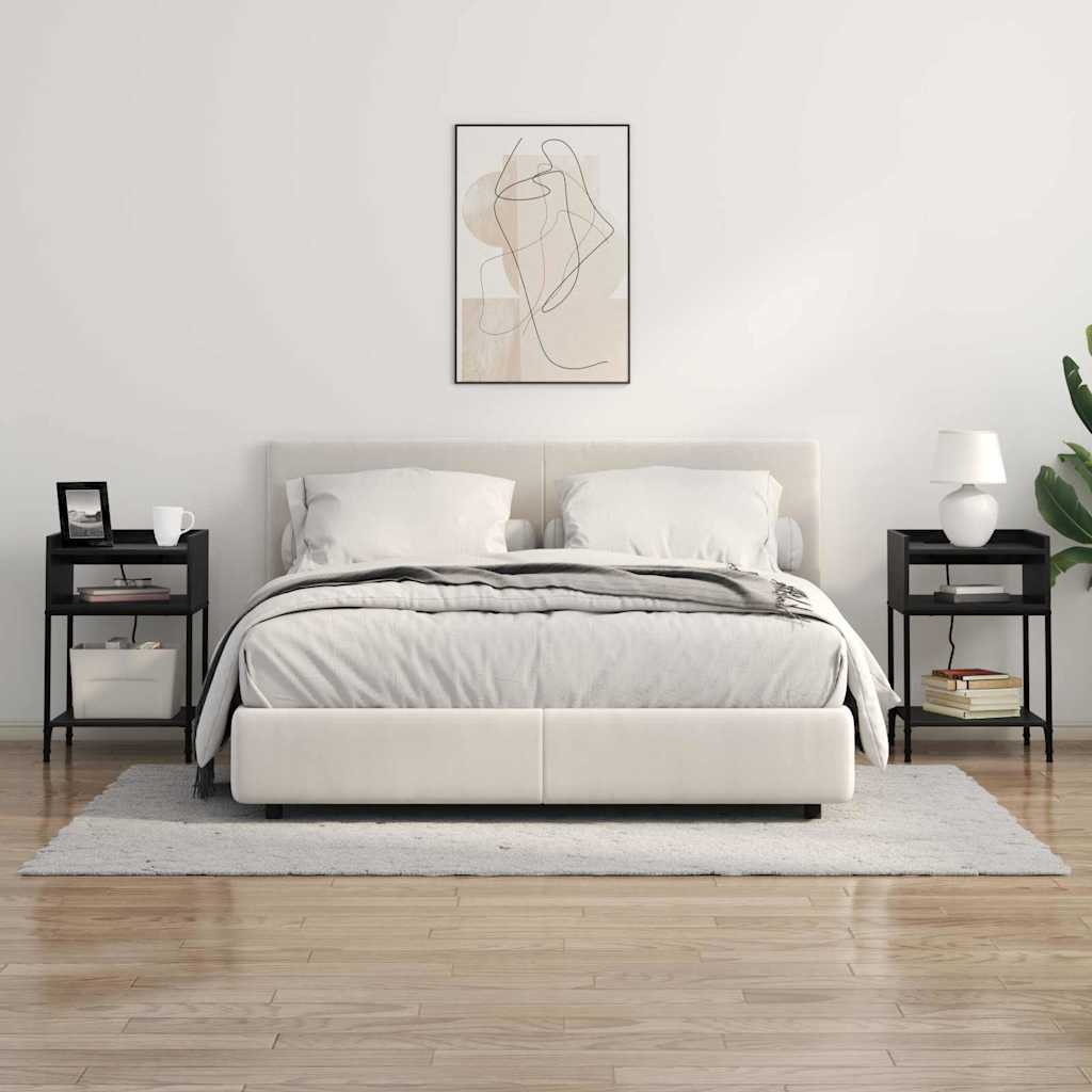 vidaXL Nachtkastje met plank Zwart eiken 40 x 40 x 61 cm Bewerkt hout