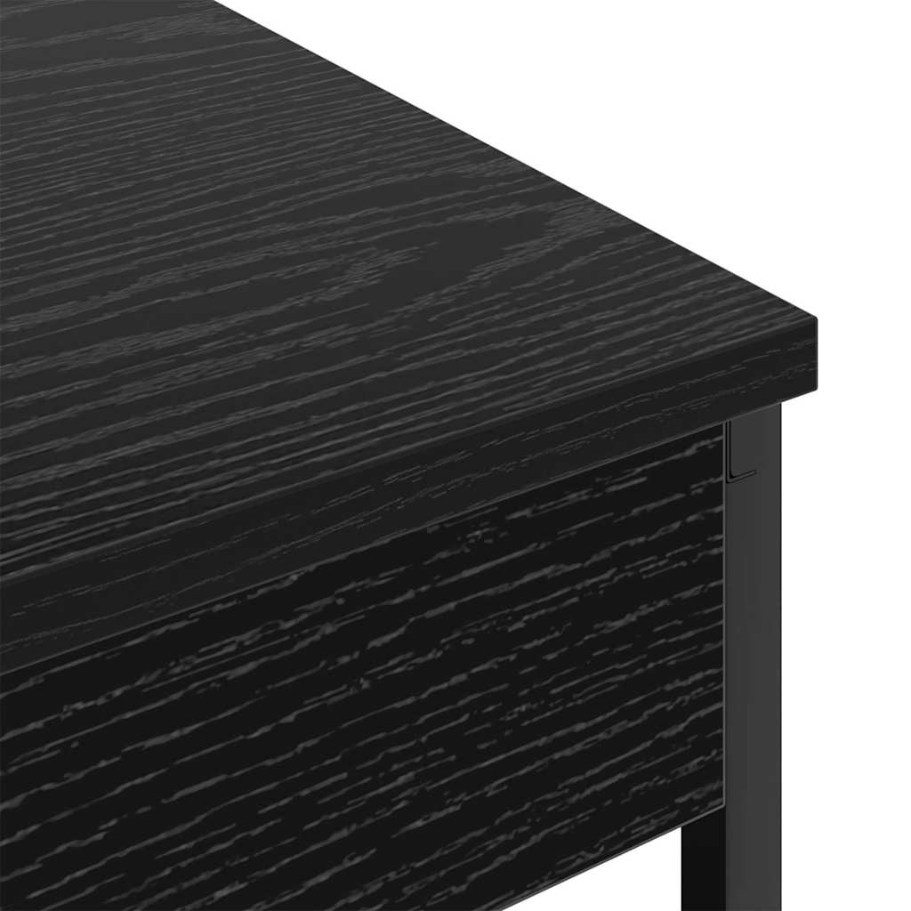 vidaXL Nachtkastje Zwart eiken 41 x 31 x 51 cm Bewerkt hout