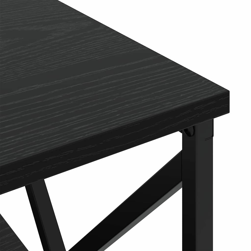 vidaXL Nachtkastje Zwart eiken 41,5 x 40,5 x 55 cm Bewerkt hout