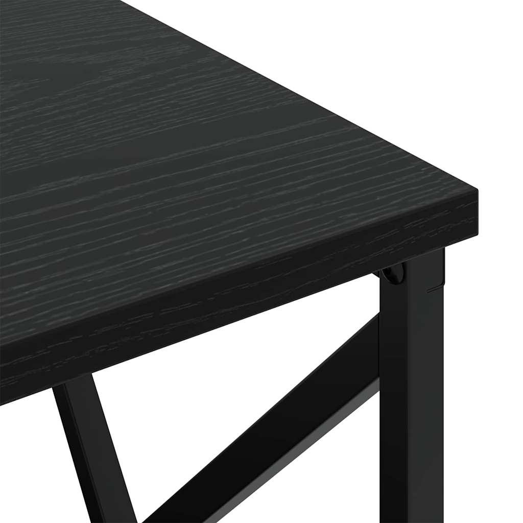 vidaXL Nachtkastje met Oplaadstation 2 pcs Zwart eiken Bewerkt hout