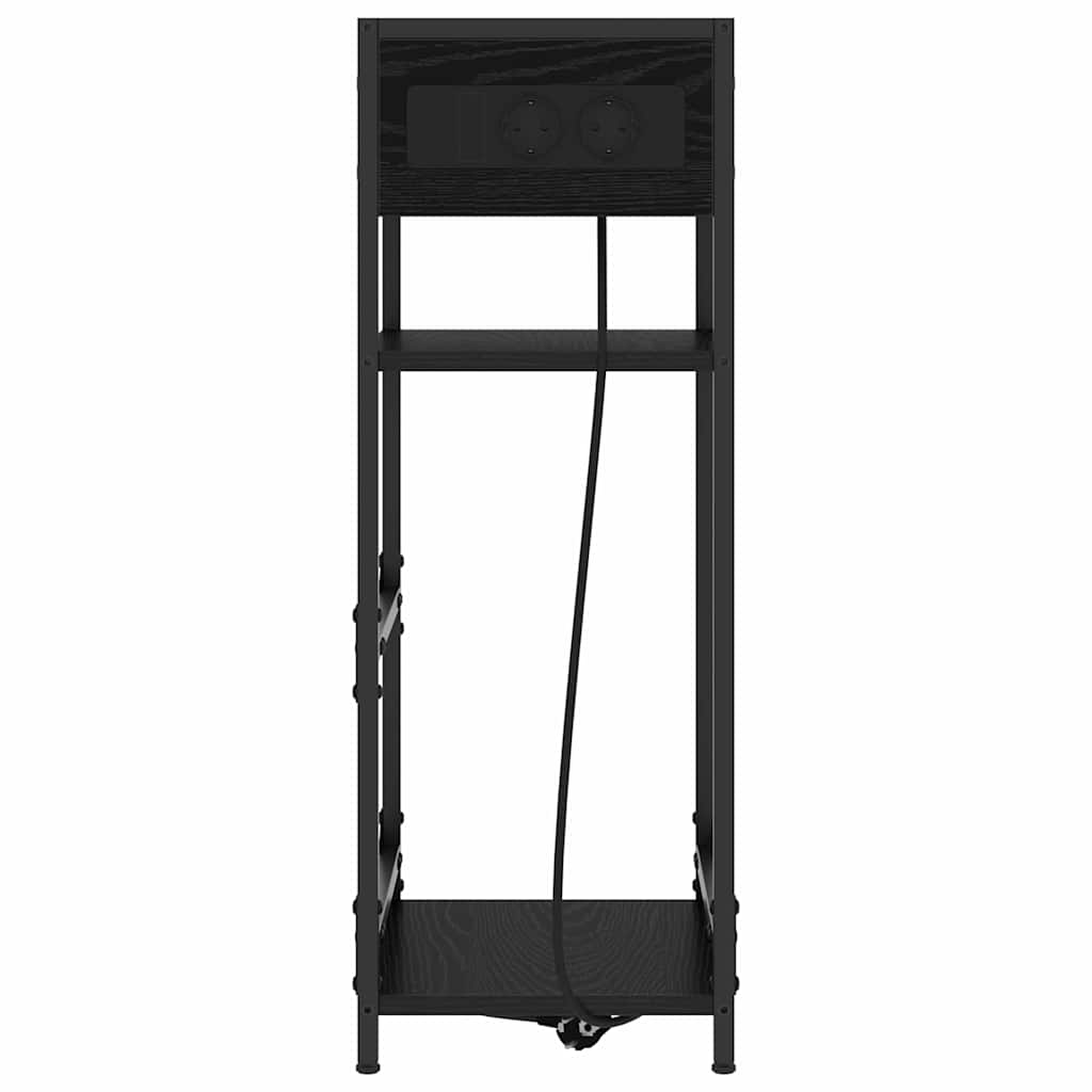 vidaXL Nachtkastje met lade Zwart eiken 40 x 27 x 76 cm Bewerkt hout