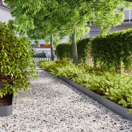 vidaXL Graskanten 20 st 25x103 cm flexibel weervast staal - Aashly