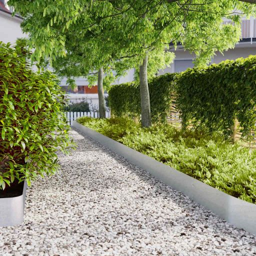 vidaXL Graskanten 20 st 25x103 cm flexibel weervast staal - Aashly