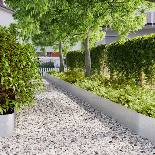 vidaXL Graskanten 20 st 25x103 cm flexibel weervast staal - Aashly