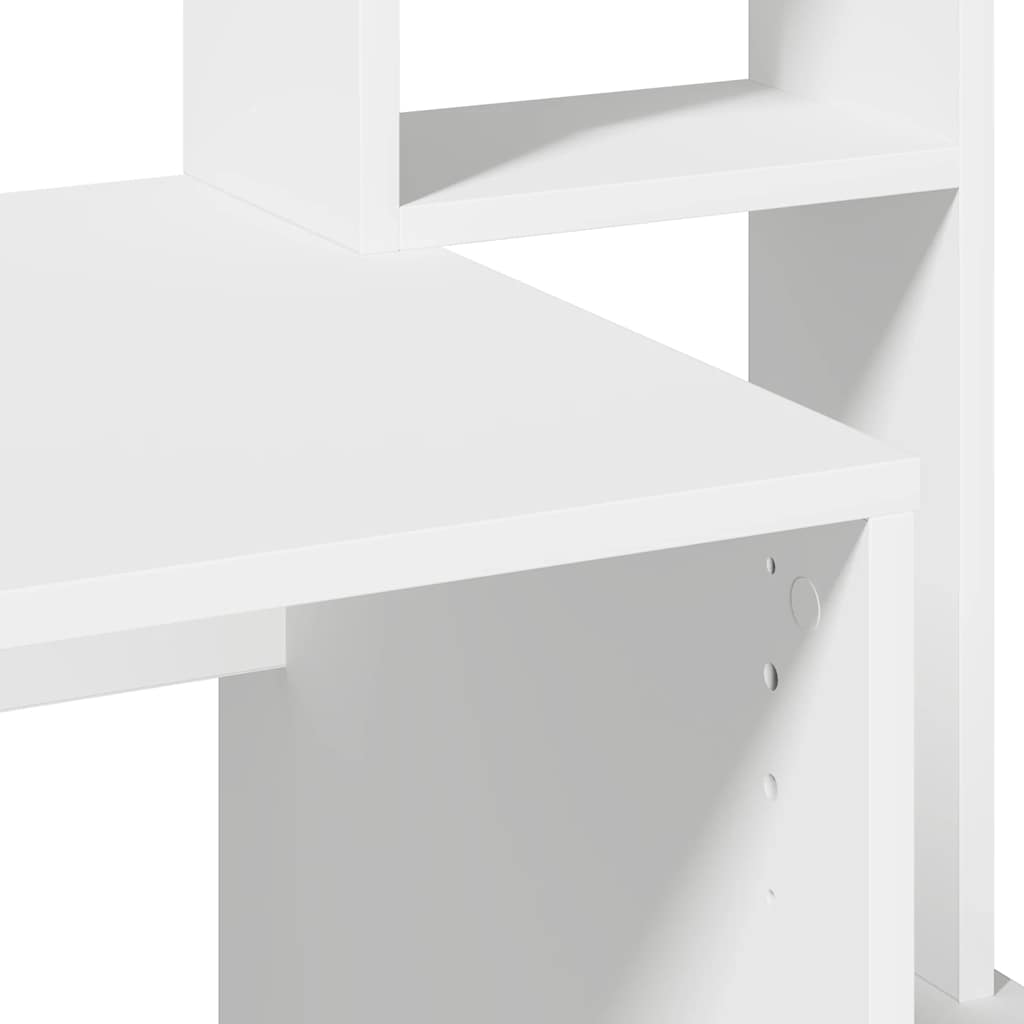 vidaXL Bureau met schappen 100x45x140 cm bewerkt hout gerookt eiken