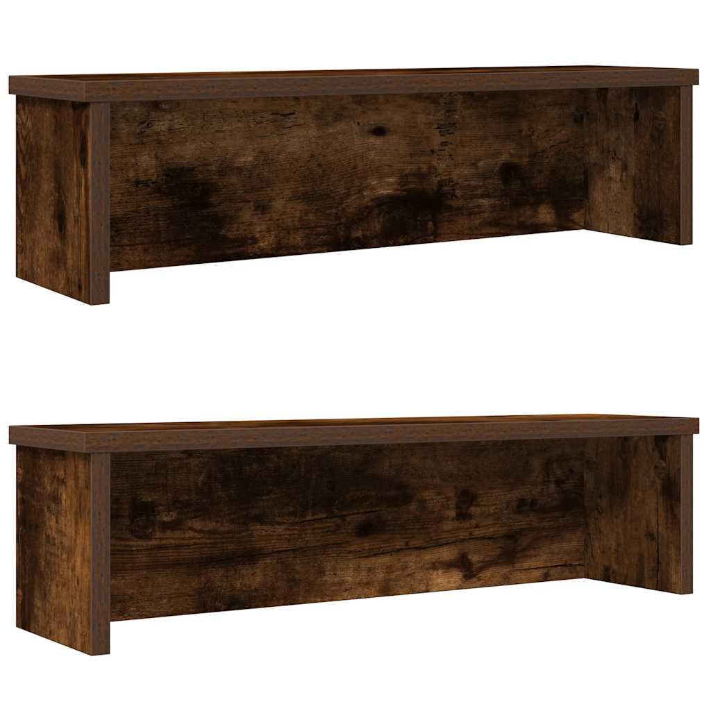 vidaXL Keukenrek stapelbaar 50x15x16 cm bewerkt hout betongrijs - Aashly