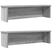 vidaXL Keukenrek stapelbaar 50x15x16 cm bewerkt hout betongrijs - Aashly
