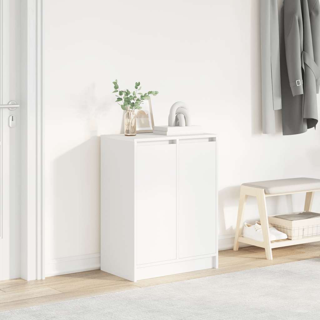 vidaXL Schoenenkast 57x34x76 cm bewerkt hout wit
