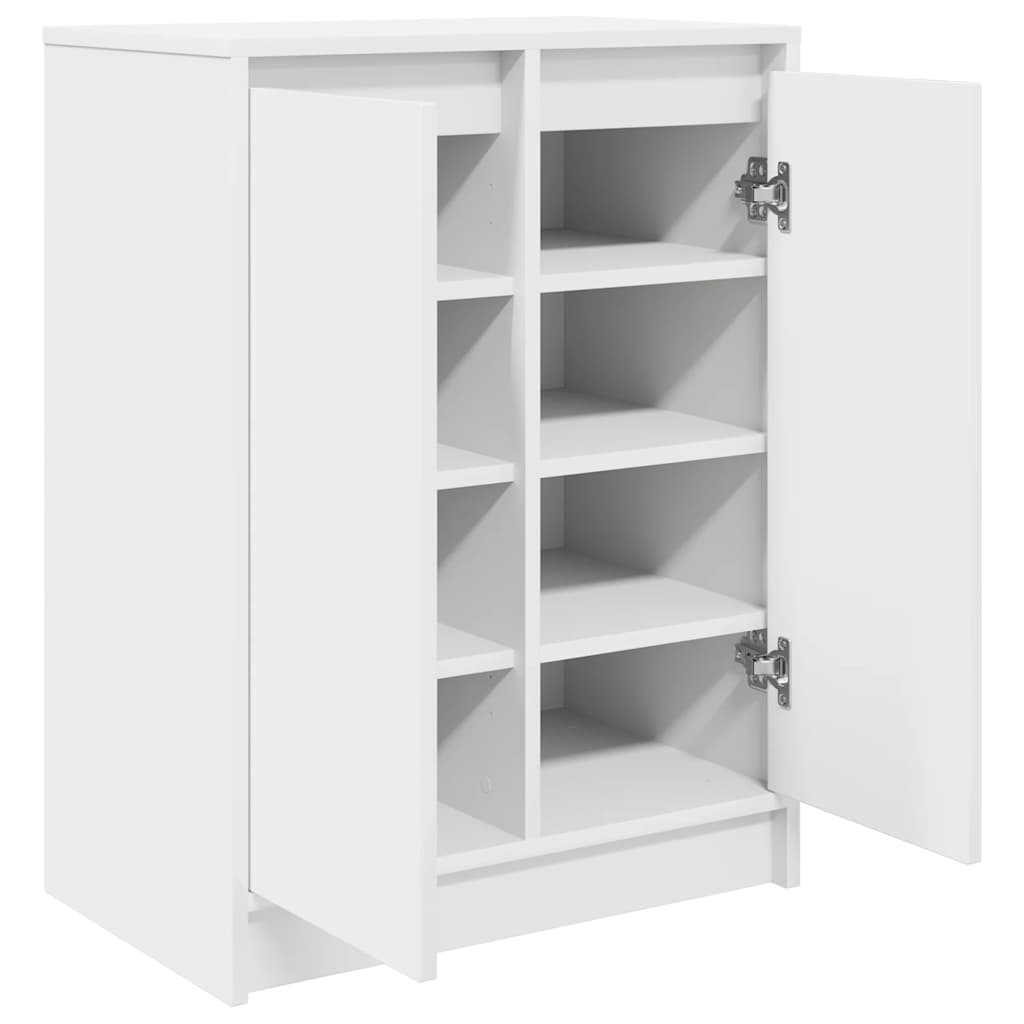vidaXL Schoenenkast 57x34x76 cm bewerkt hout wit