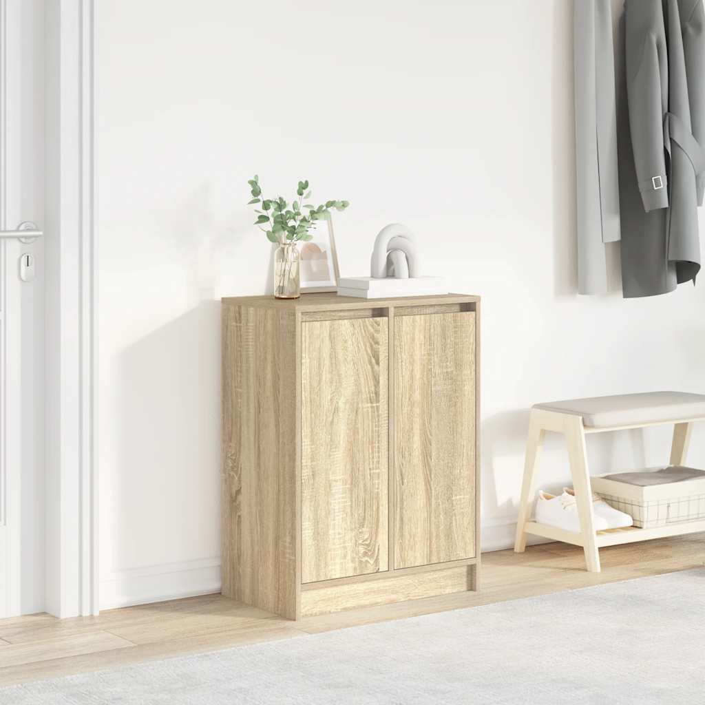 vidaXL Schoenenkast 57x34x76 cm bewerkt hout wit