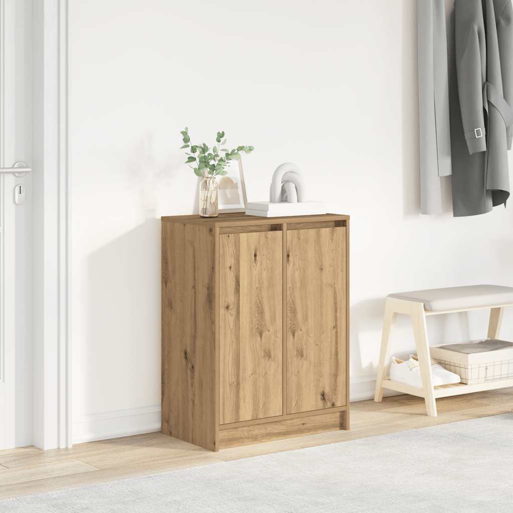 vidaXL Schoenenkast 57x34x76 cm bewerkt hout wit