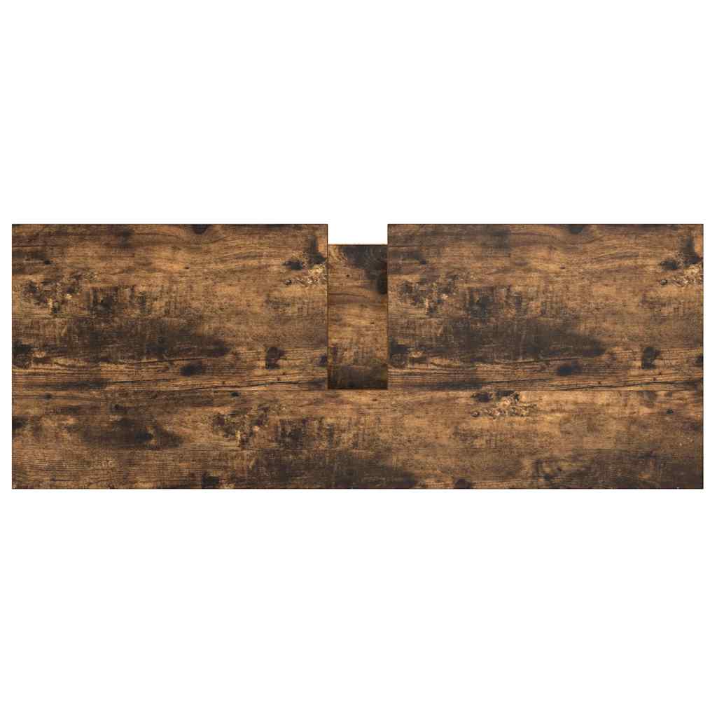 vidaXL Badkamerkast met lades 90x34,5x60 cm zwart eikenkleurig