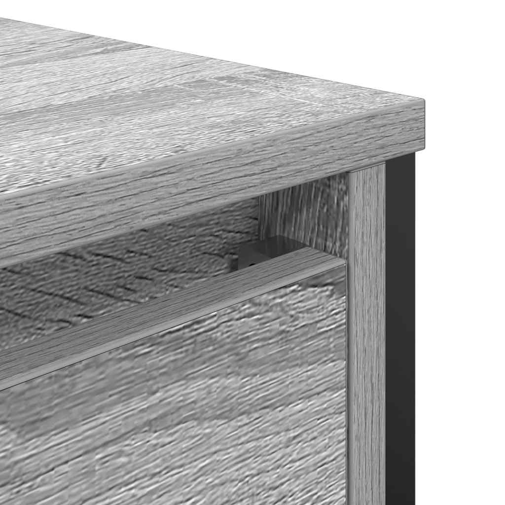 vidaXL Badkamerkast met lades 60x34,5x60 cm zwart eikenkleurig
