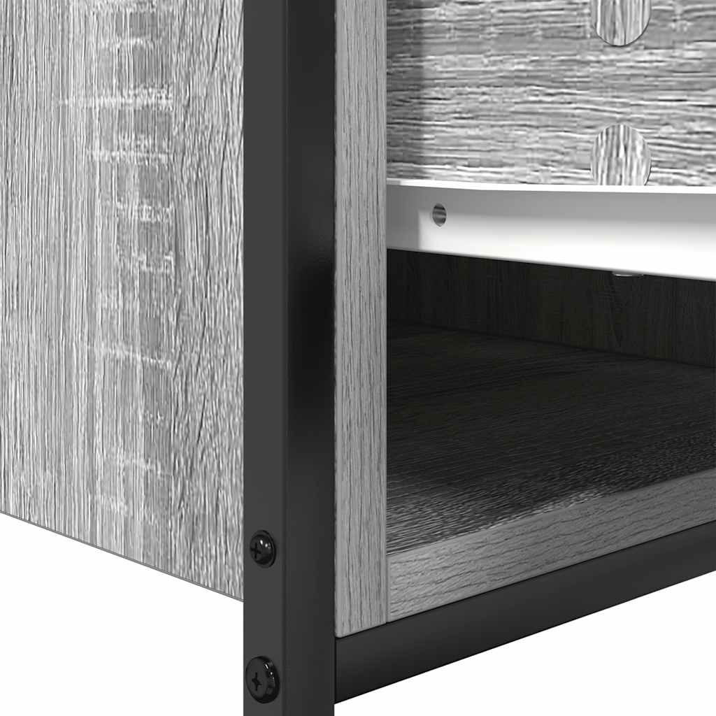 vidaXL Badkamerkast met lades 60x34,5x60 cm zwart eikenkleurig