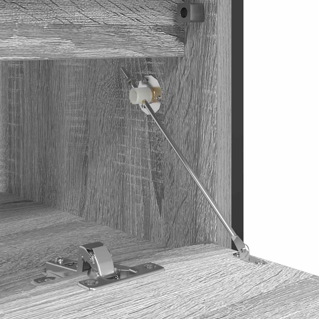 vidaXL Badkamerkast met lades 60x34,5x60 cm zwart eikenkleurig