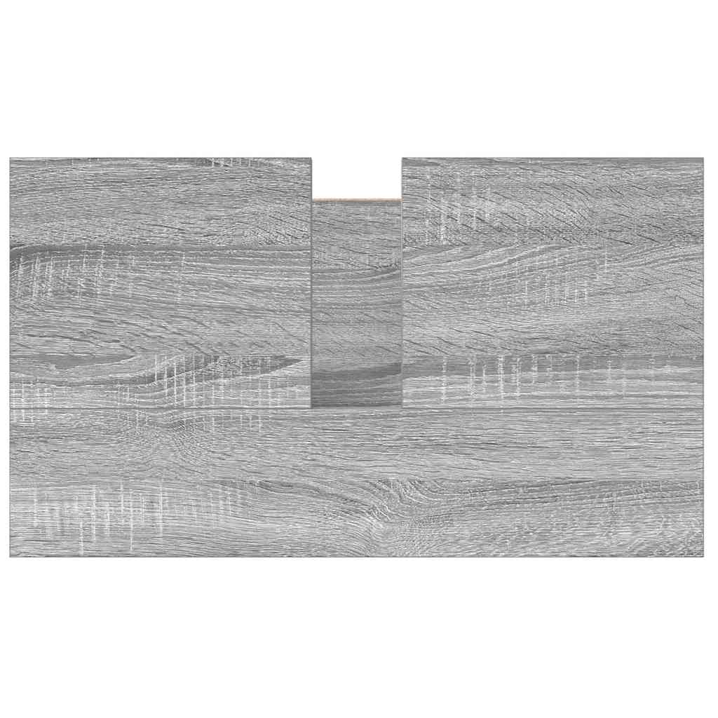 vidaXL Badkamerkast met lades 60x34,5x60 cm zwart eikenkleurig