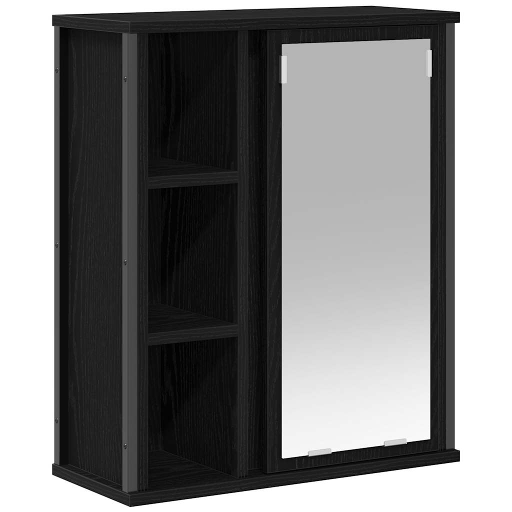 vidaXL Badkamerwandkast met spiegel 50x21x60 cm eikenkleurig