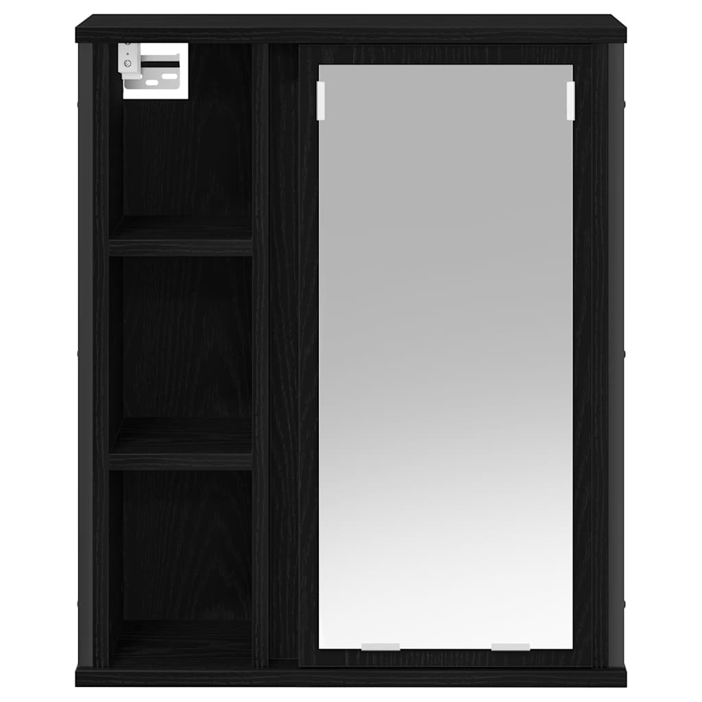 vidaXL Badkamerwandkast met spiegel 50x21x60 cm eikenkleurig