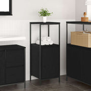 vidaXL Badkamermeubel met planken 36x35x95 cm zwart eikenkleurig