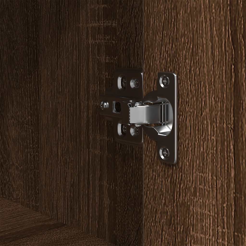 vidaXL Badkamermeubel met planken 36x35x95 cm zwart eikenkleurig