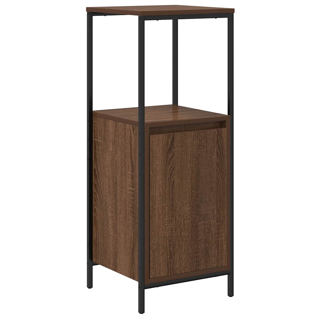 vidaXL Badkamermeubel met planken 36x35x95 cm zwart eikenkleurig
