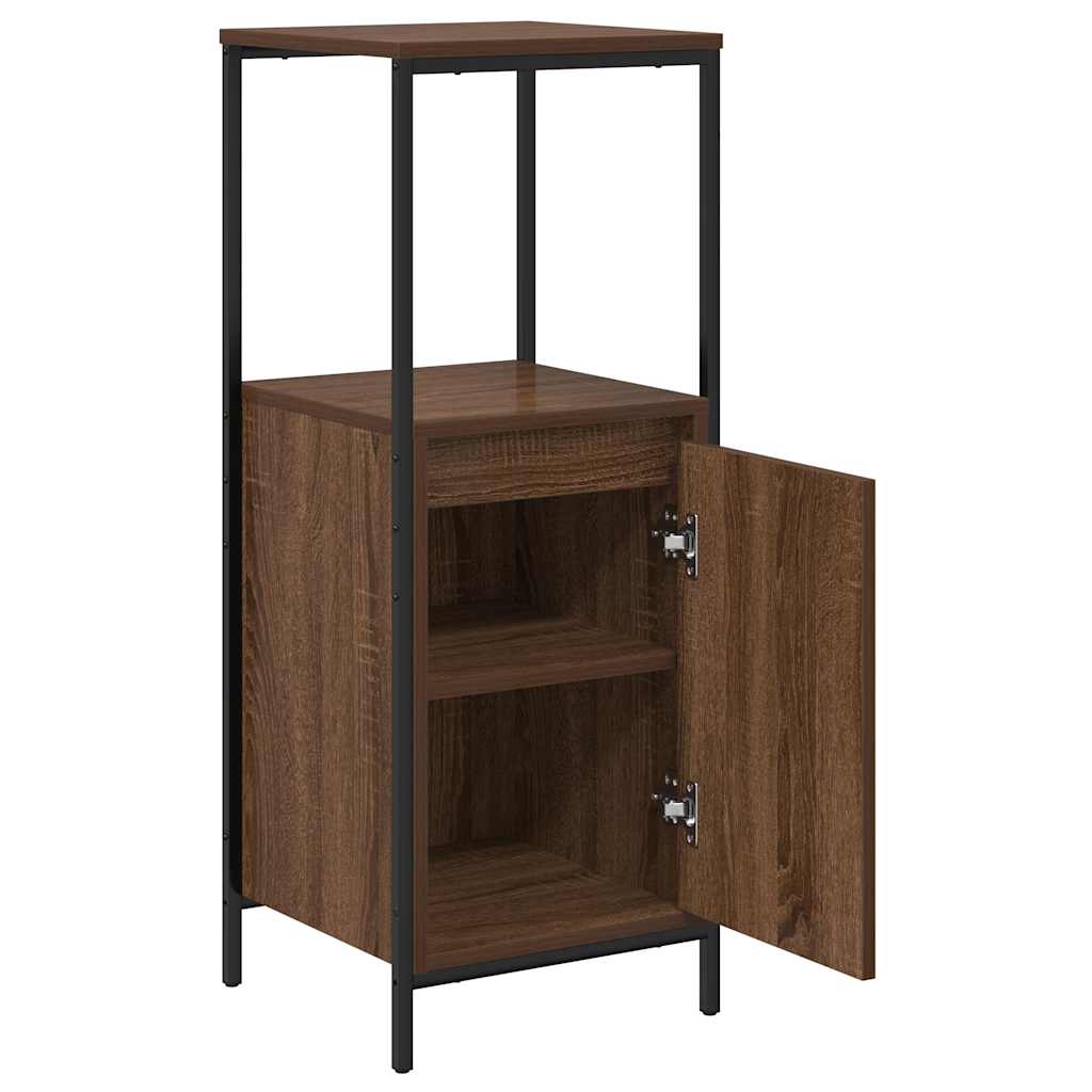 vidaXL Badkamermeubel met planken 36x35x95 cm zwart eikenkleurig