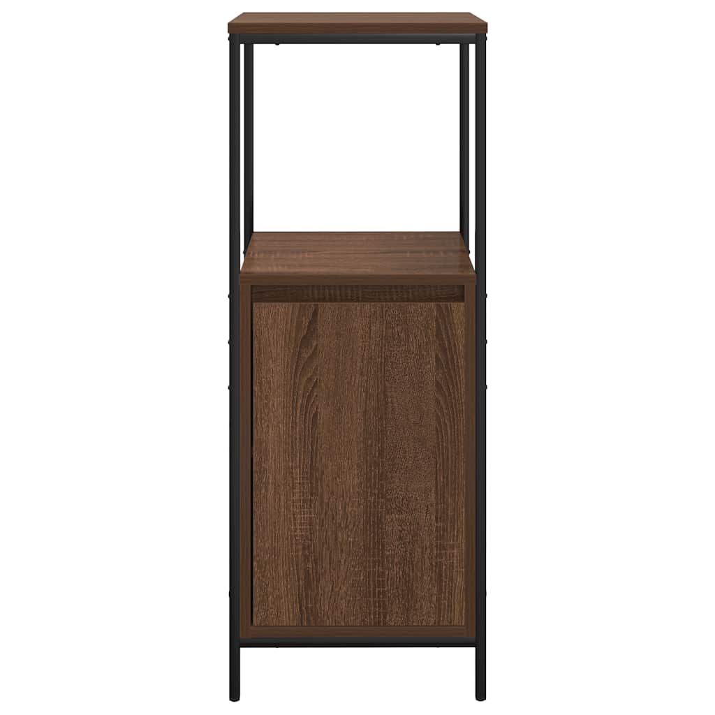vidaXL Badkamermeubel met planken 36x35x95 cm zwart eikenkleurig