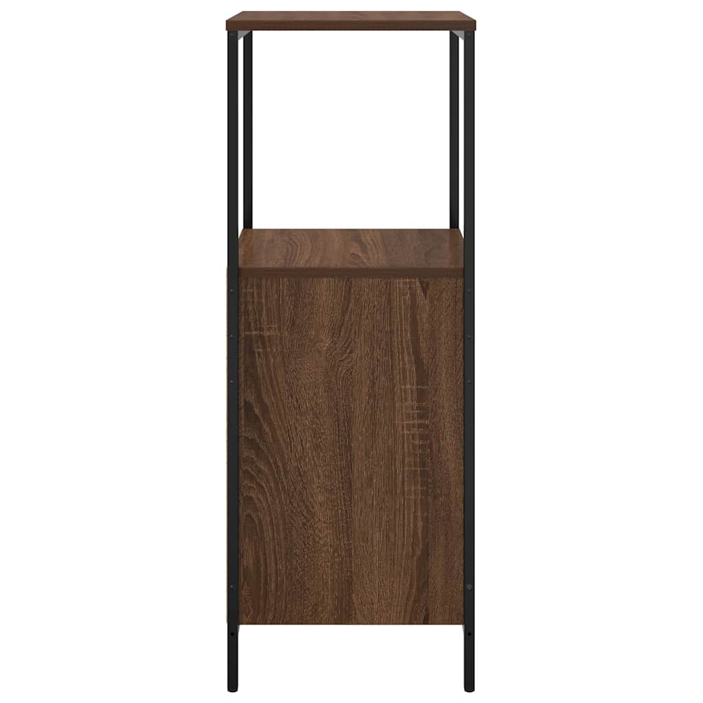 vidaXL Badkamermeubel met planken 36x35x95 cm zwart eikenkleurig