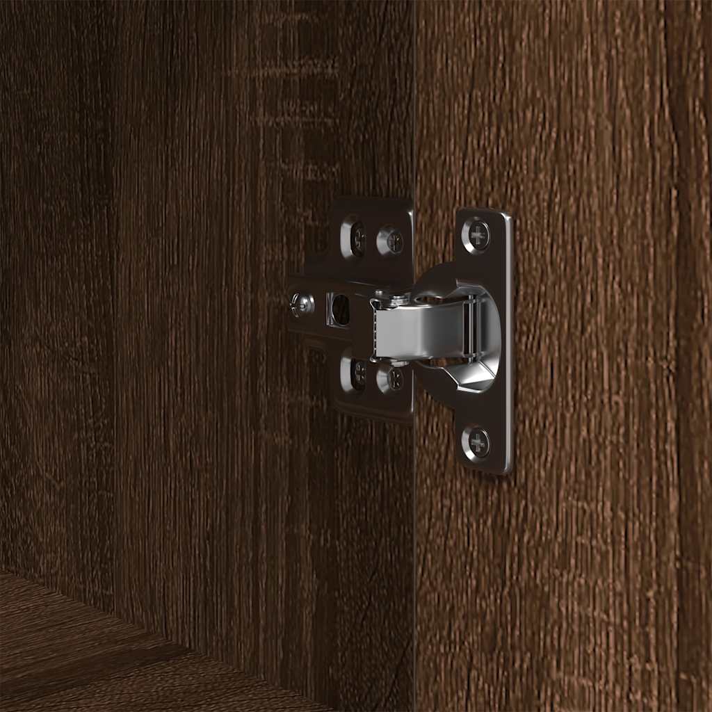 vidaXL Badkamermeubel met planken 76,5x35x95 cm zwart eikenkleurig