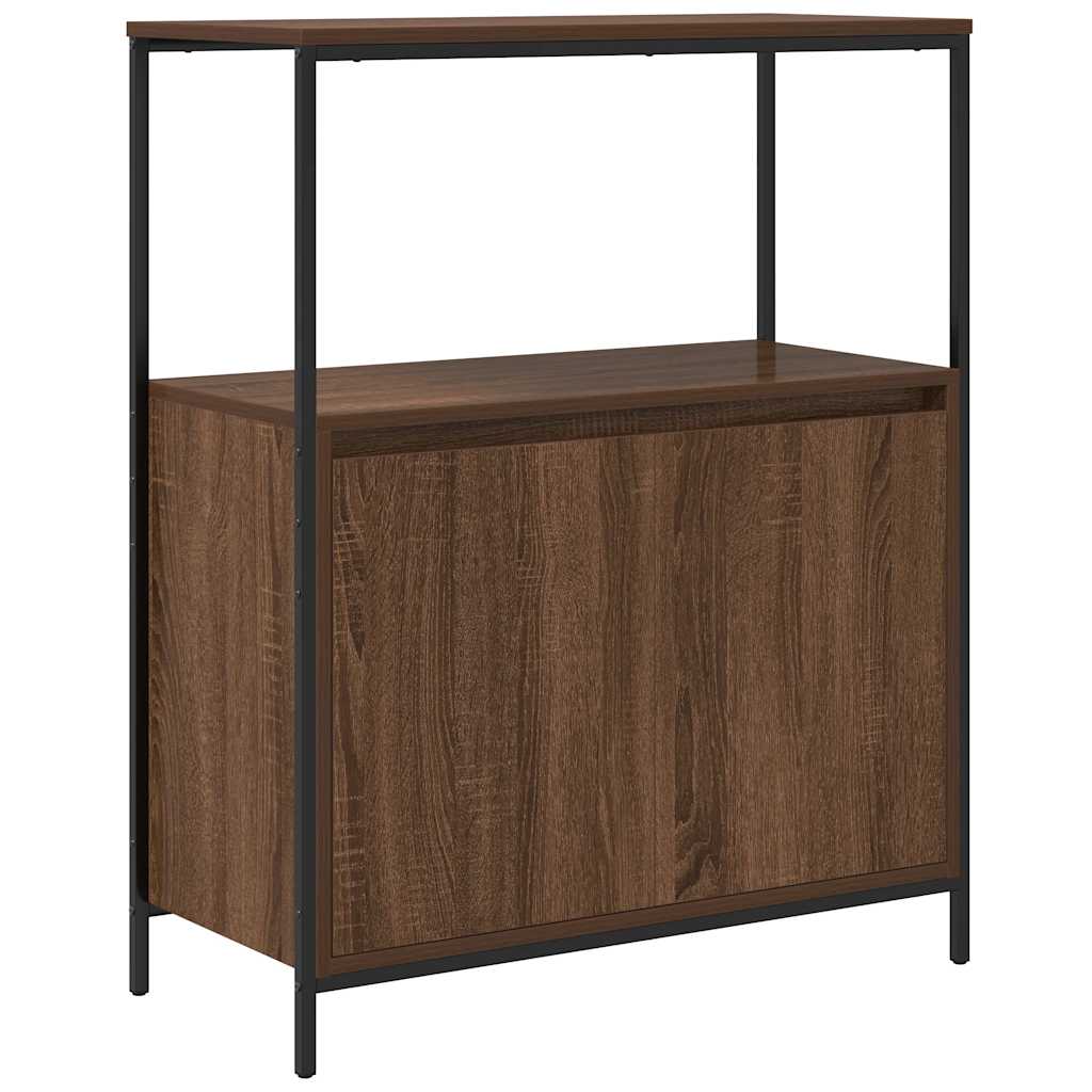 vidaXL Badkamermeubel met planken 76,5x35x95 cm zwart eikenkleurig