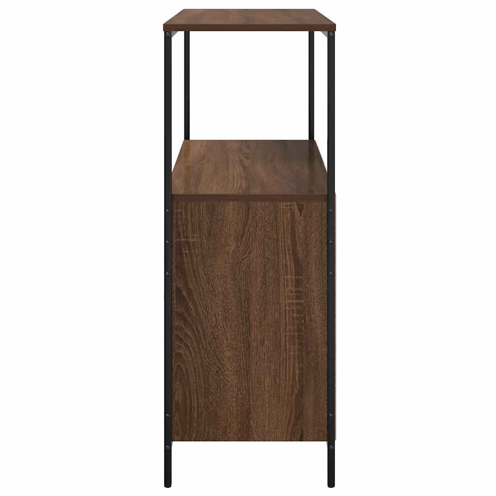 vidaXL Badkamermeubel met planken 76,5x35x95 cm zwart eikenkleurig