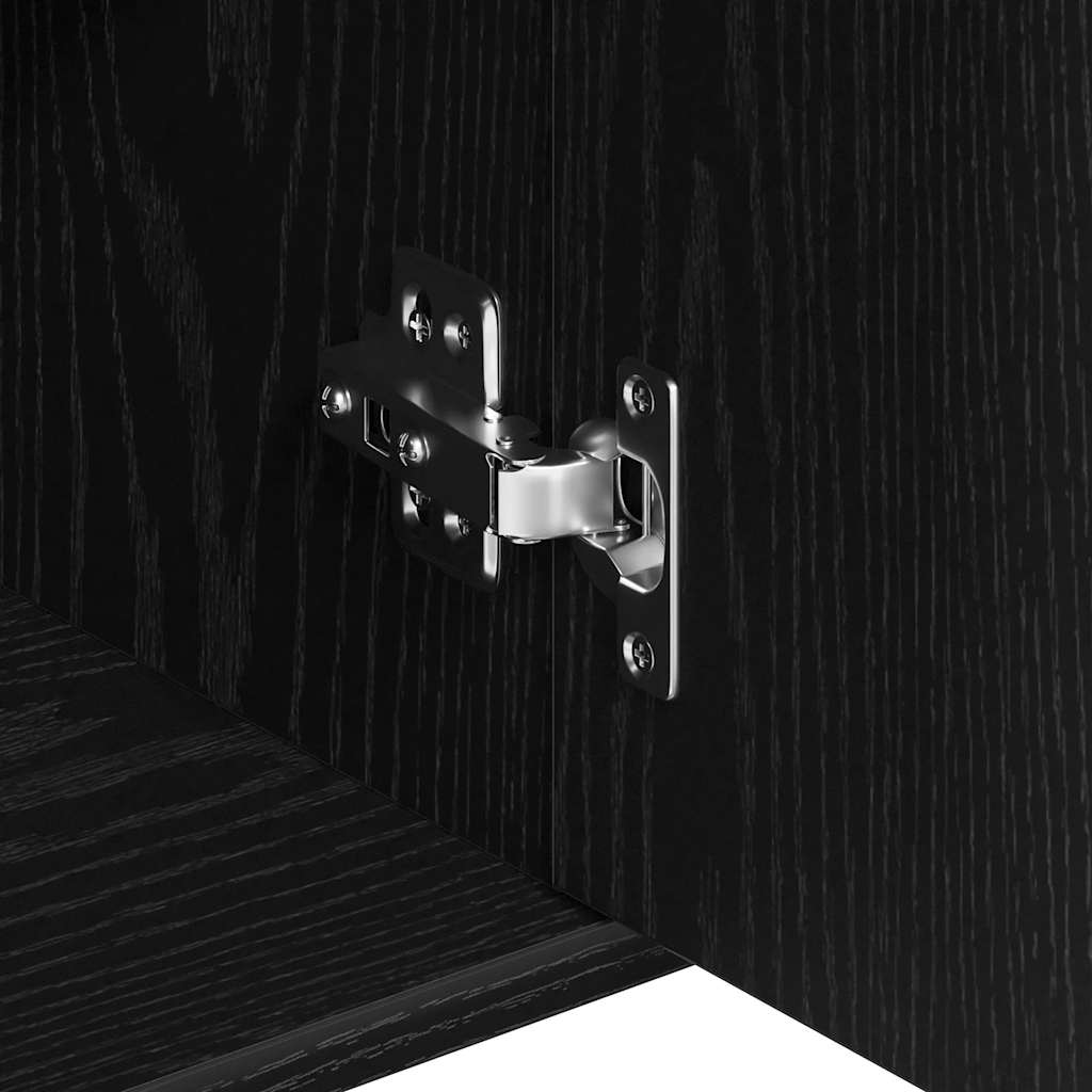 vidaXL Dressoir Zwart Eiken 88x30x70 cm Engineered Wood