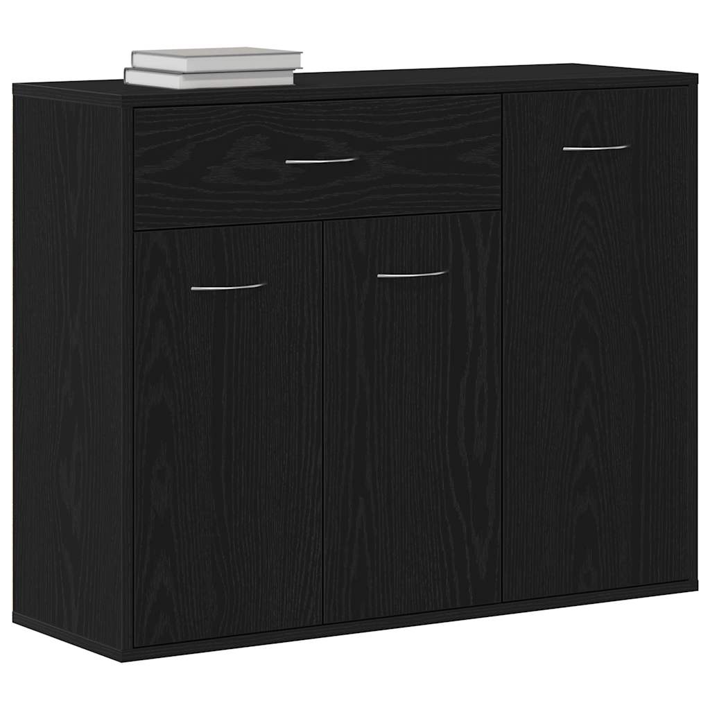 vidaXL Dressoir Zwart Eiken 88x30x70 cm Engineered Wood