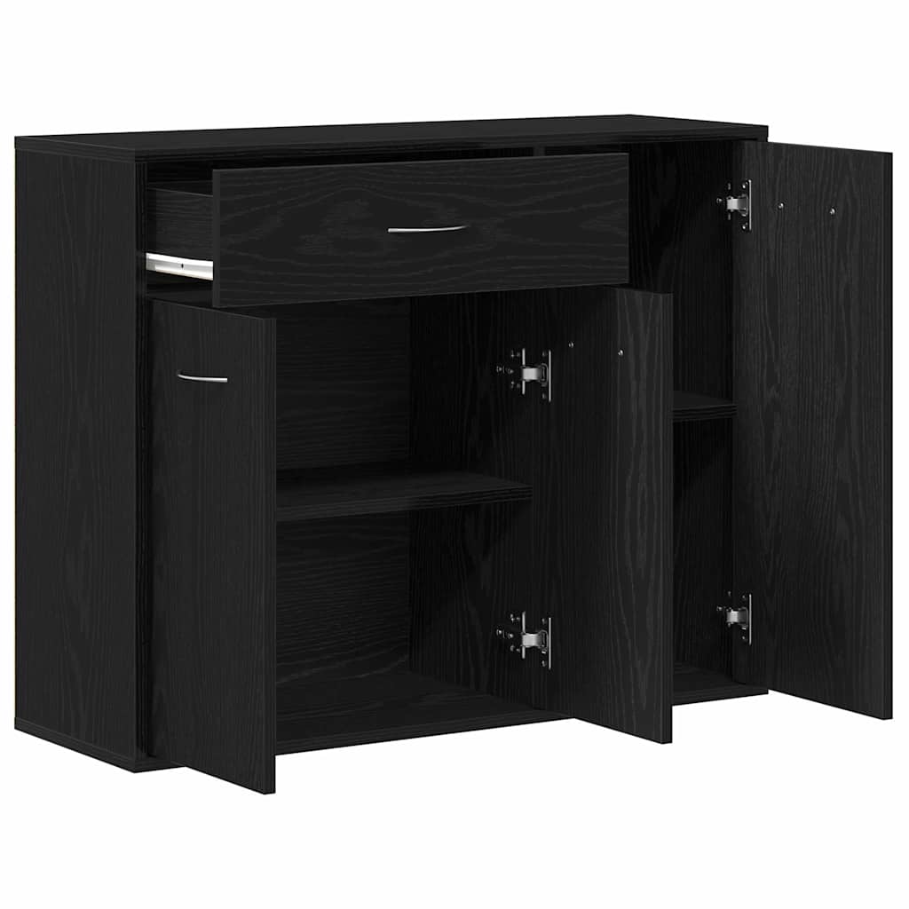 vidaXL Dressoir Zwart Eiken 88x30x70 cm Engineered Wood