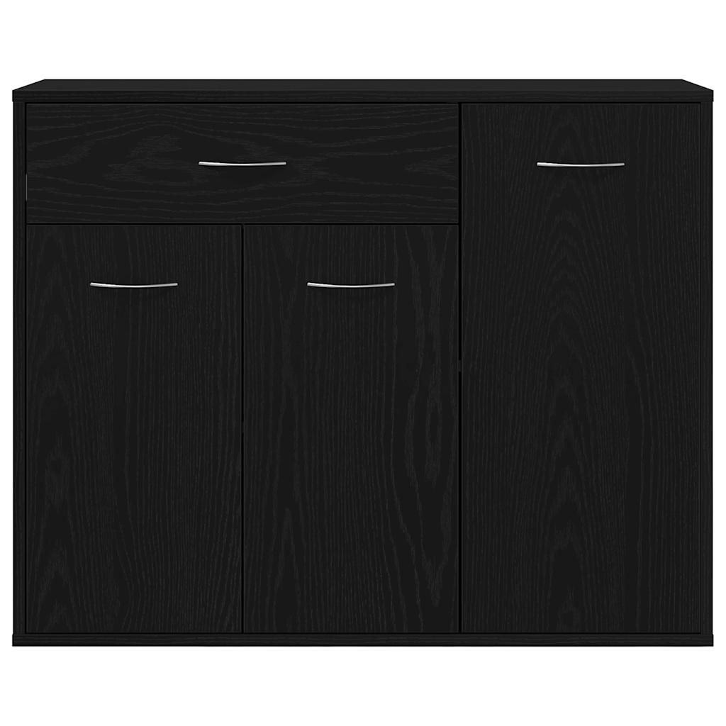 vidaXL Dressoir Zwart Eiken 88x30x70 cm Engineered Wood