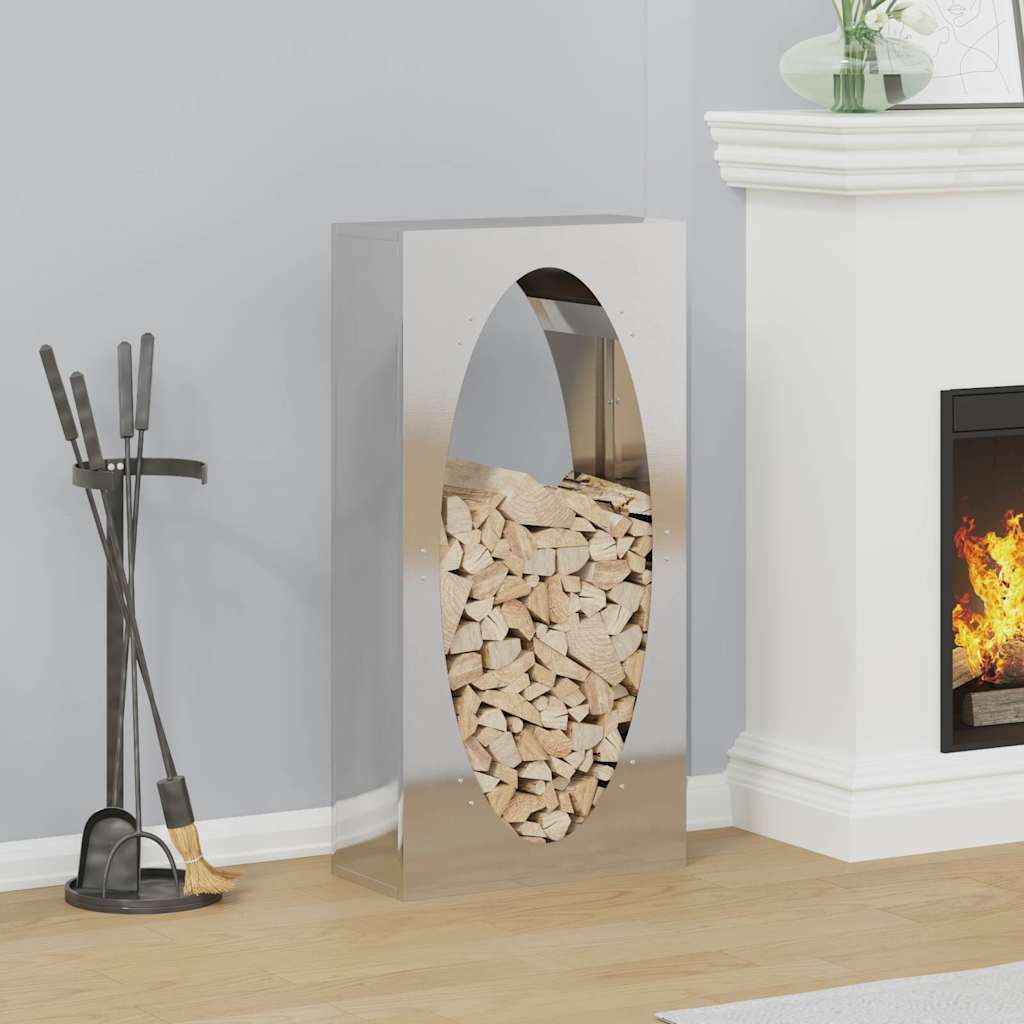 vidaXL Brandhoutrek 50x23x100 cm roestvrij staal - Aashly