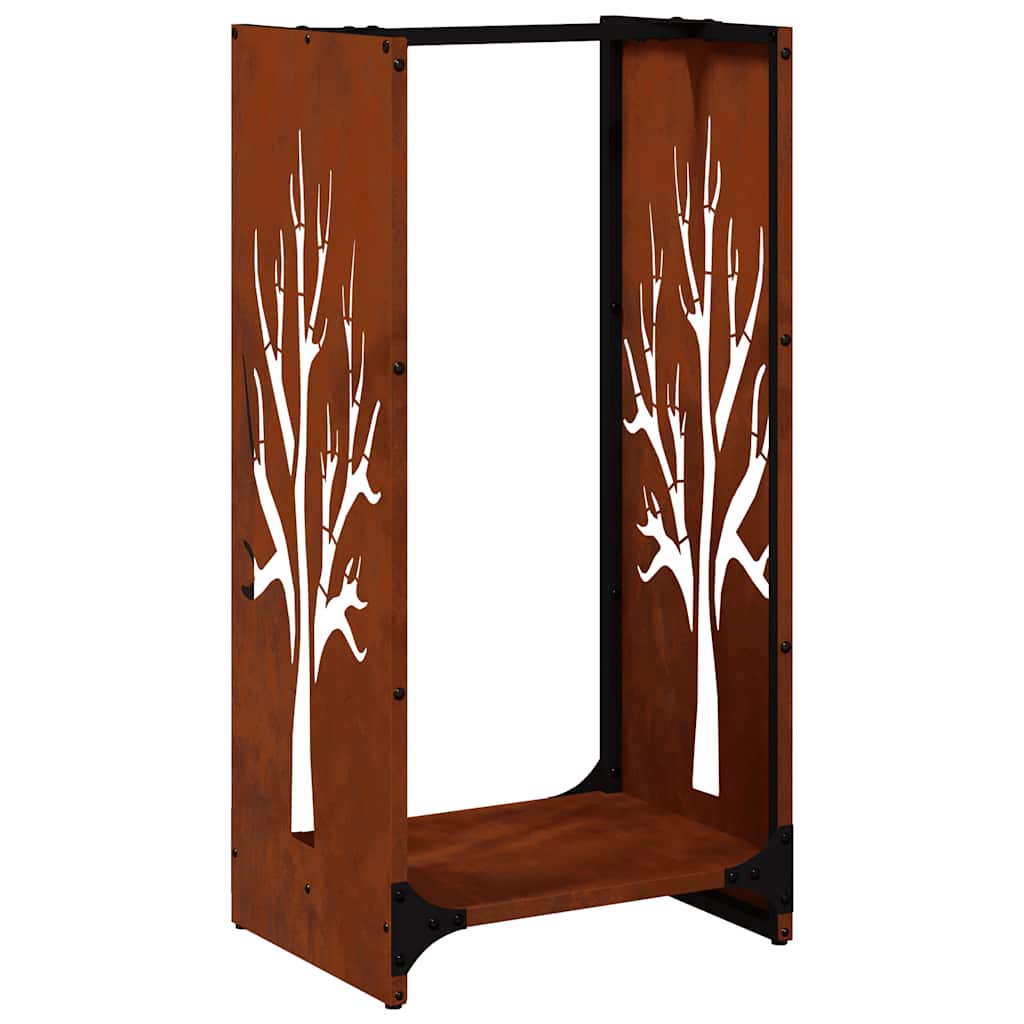 vidaXL Brandhoutrek 40x30x80 cm koudgewalst staal wit