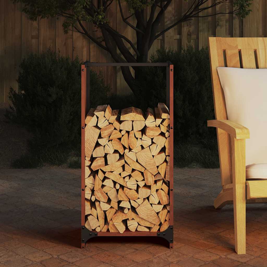 vidaXL Brandhoutrek 40x30x80 cm koudgewalst staal wit