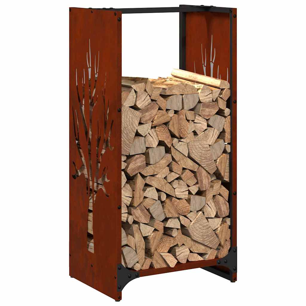vidaXL Brandhoutrek 40x30x80 cm koudgewalst staal wit