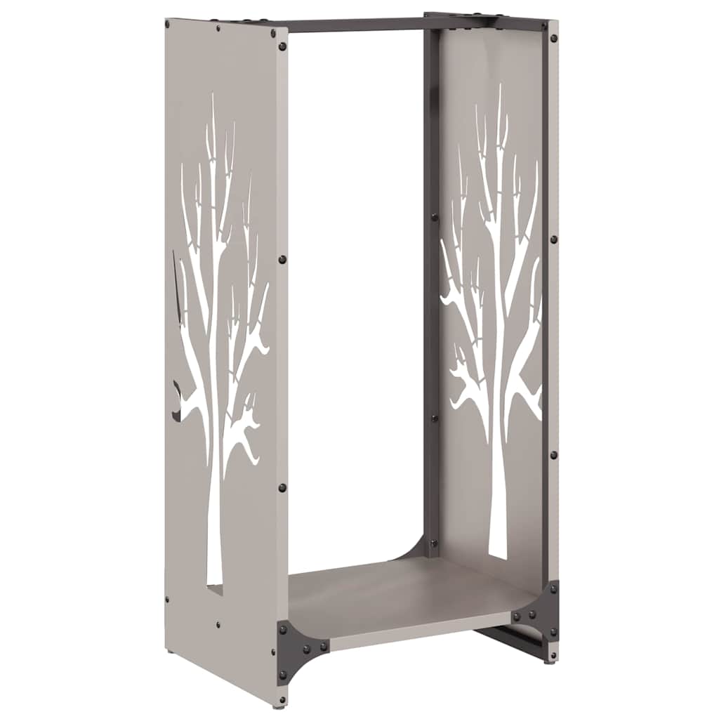 vidaXL Brandhoutrek 40x30x80 cm koudgewalst staal wit