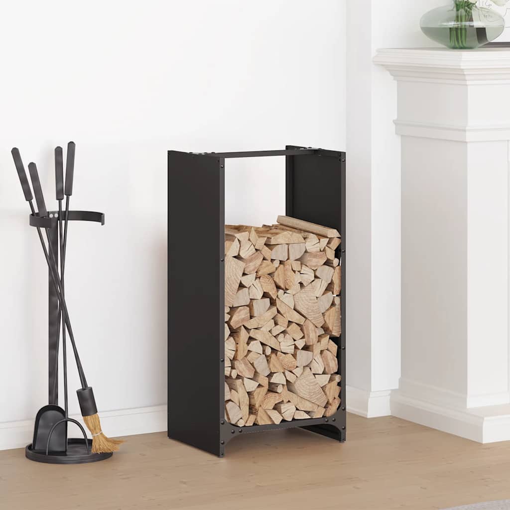 vidaXL Brandhoutrek 40x30x80 cm koudgewalst staal wit