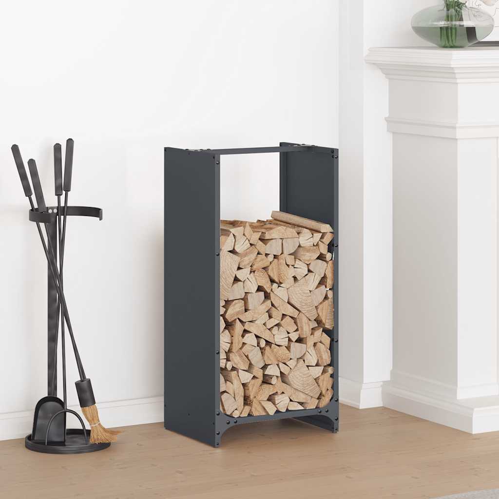 vidaXL Brandhoutrek 40x30x80 cm koudgewalst staal wit