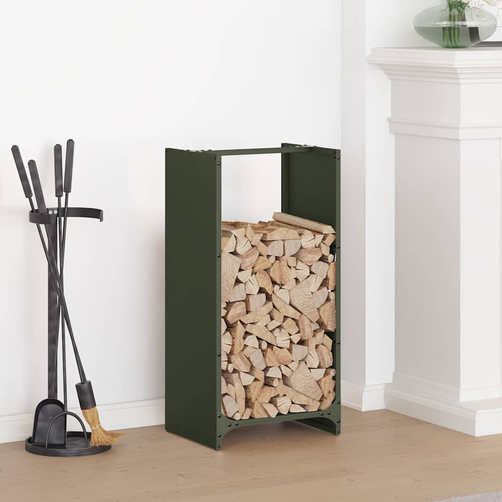 vidaXL Brandhoutrek 40x30x80 cm koudgewalst staal wit