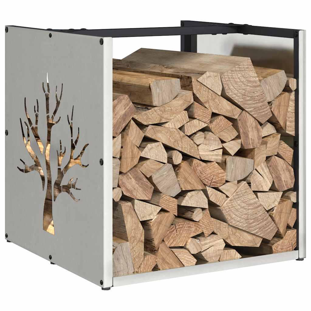 vidaXL Brandhoutrek 40x40x40 cm koudgewalst staal zwart