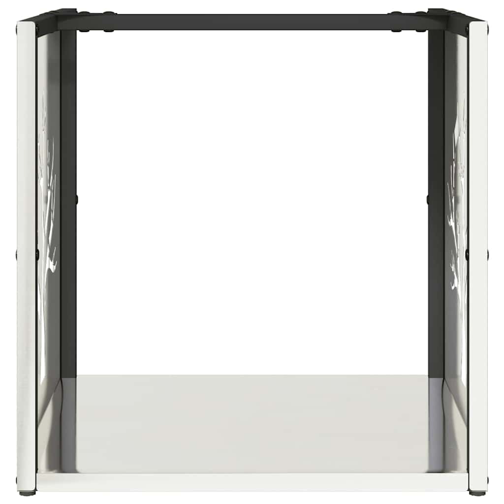 vidaXL Brandhoutrek 40x40x40 cm koudgewalst staal zwart