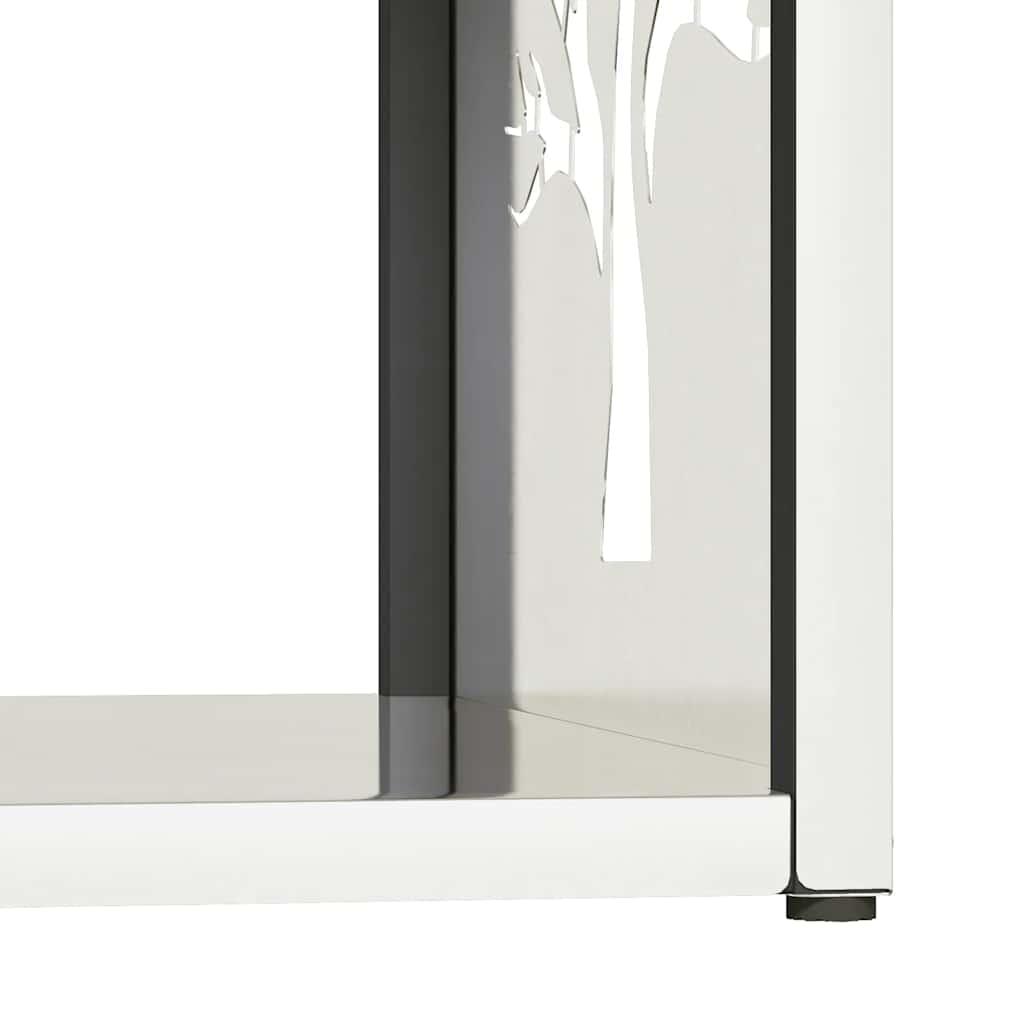 vidaXL Brandhoutrek 40x40x40 cm koudgewalst staal zwart