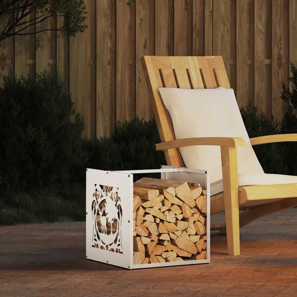 vidaXL Brandhoutrek 40x40x40 cm koudgewalst staal zwart