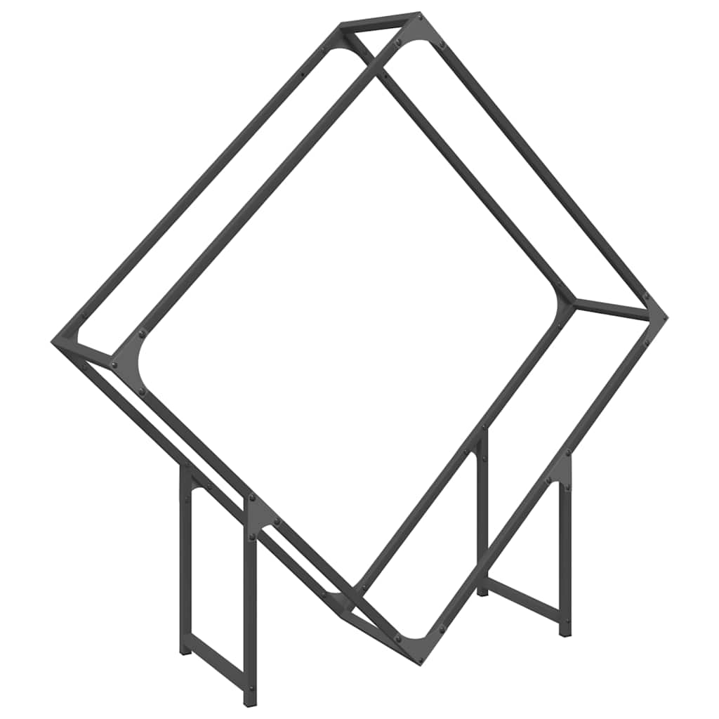 vidaXL Brandhoutrek 50x25x50 cm koudgewalst staal wit - Aashly